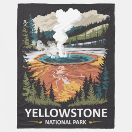 Cobertor De Velo Parque Nacional de Yellowstone Fonte Termal