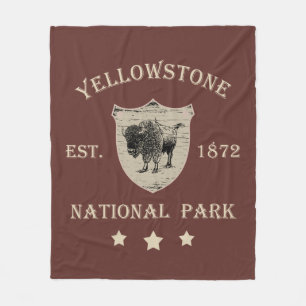Cobertor De Velo Parque Nacional de Yellowstone Vintage