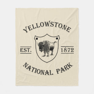 Cobertor De Velo Parque Nacional de Yellowstone Vintage