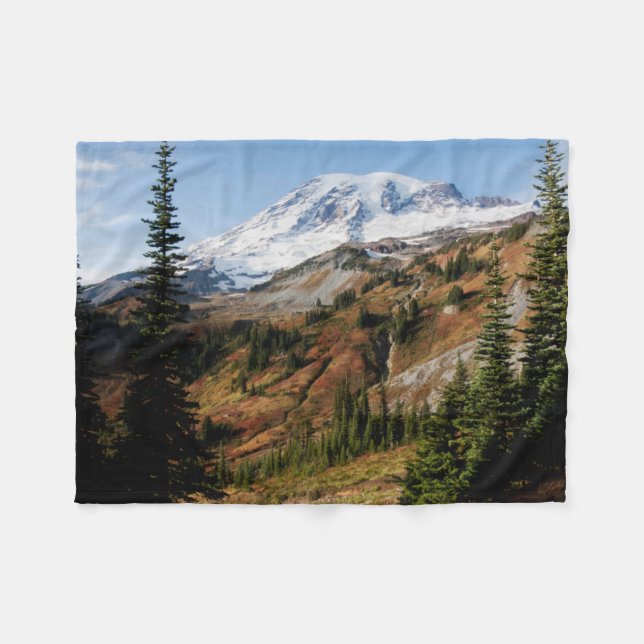 Cobertor De Velo Parque Nacional Mount Rainier, outono (Frente (Horizontal))