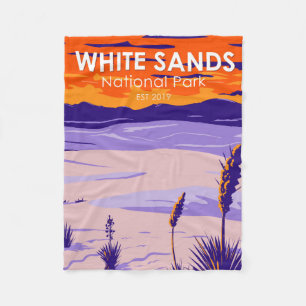 Cobertor De Velo Parque Nacional White Sands Novo México Vintage