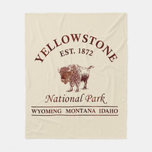 Cobertor De Velo Parque Nacional Yellowstone Vintage