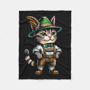 Cobertor De Velo Partido de outubro Cat Funny Alemão Lederhosen da