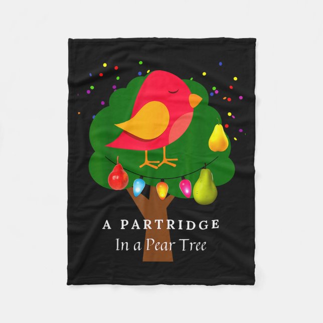 Cobertor De Velo Partridge In A Pear Tree Twelve Days Of Christmas  (Frente)