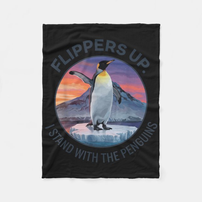 Cobertor De Velo Pás Para Cima Eu Pego Pinguins (Frente)