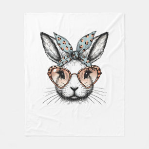 Cobertor De Velo Páscoa Coelhinha Óculos-leopardo Meninas Bonitas