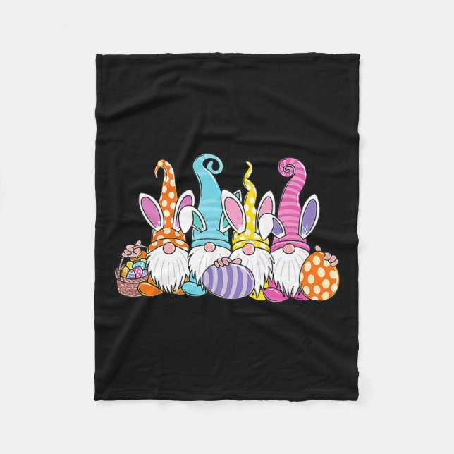 Cobertor De Velo Páscoa Primavera Gnomo Caça Ao Ovo E B (Frente)