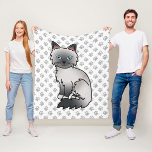 Cobertor De Velo Pássaro-azul / Ragdolé Gato e patas