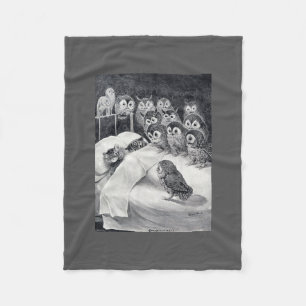 Cobertor De Velo Pássaro da Coruja dos Pesadelos, Louis Wain