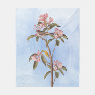 Cobertor De Velo Pássaro-do-rei Cuvier de Audubon em Calico Rosa