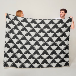 Cobertor De Velo Pássaro Geométrico Tribal Vintage | Boho Preto e M