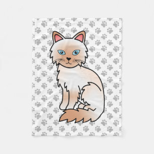 Cobertor De Velo Pássaro Vermelho/Ragdolé Gato e Patas