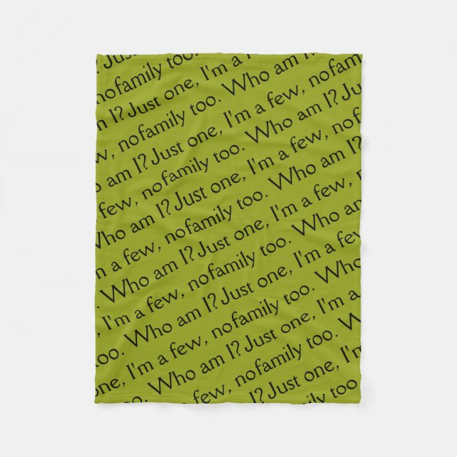 Cobertor De Velo Passe a frase do clube preto órfão da irmandade (Frente)