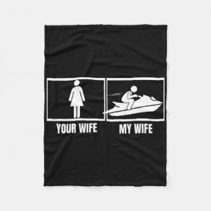 Cobertor De Velo Passeio de Jet Ski Com Sua Esposa Minha Esposa Mar