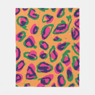 Cobertor De Velo Pasta de ilustração de impressão de leopardo aq