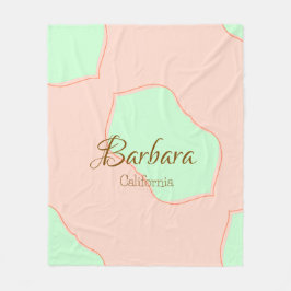 Cobertor De Velo Pasta verde-laranja boho adiciona nome local urtic