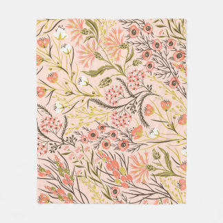 Cobertor De Velo Pastel Blooming Flowers Padrão Vintage