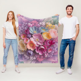 Cobertor De Velo Pastel Blossom Harmonia Floral Elegância