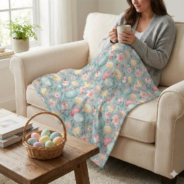 Cobertor De Velo Pastel Easter Blooms Decorative