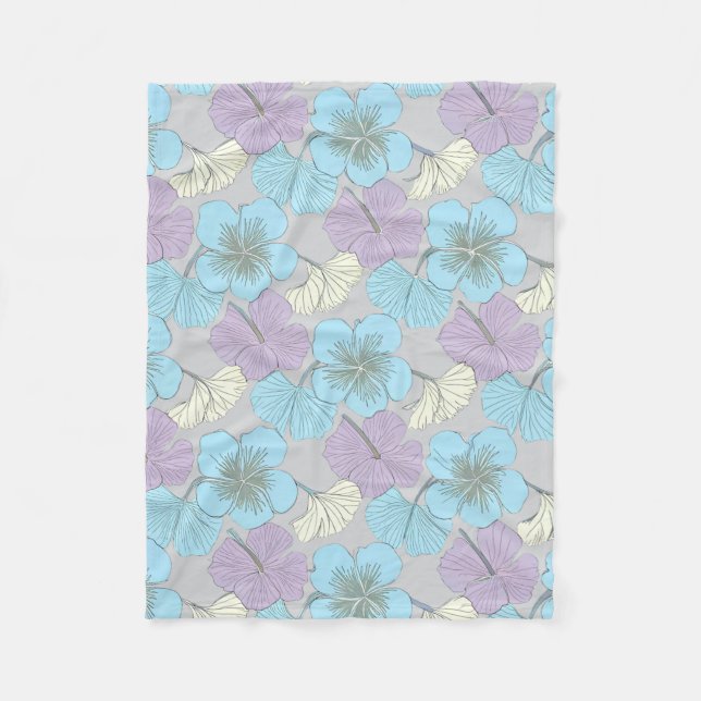 Cobertor De Velo "Pastel Floral Fleece Blanket" (Frente)