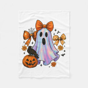 Cobertor De Velo Pastel Ghost Halloween Pumpkin Ghost Coquette For
