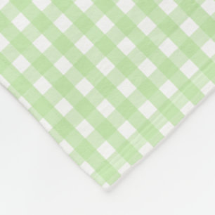 Cobertor De Velo Pastel Green Gingham Pattern