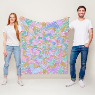 Cobertor De Velo Pastel Mandala II