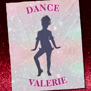 Cobertor De Velo Pastel Pink Dance Girl Personalizada