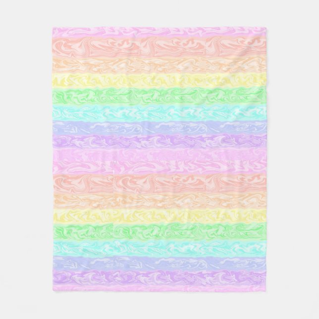 Cobertor De Velo Pastel Rainbow  (Frente)