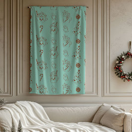 Cobertor De Velo Pastel Retro Blanket Groovy Christmas Home Touch