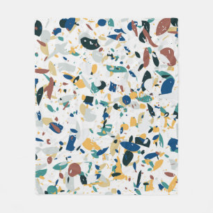 Cobertor De Velo Pastel Terrazzo: Padrão moderno de Abstrato.