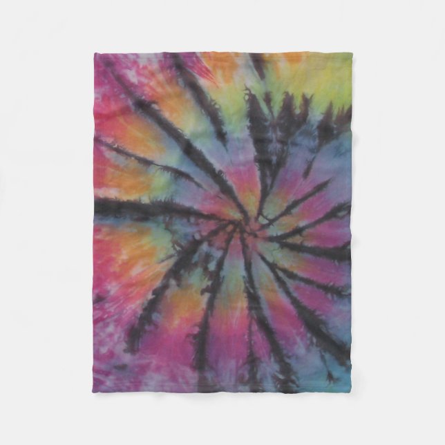 Cobertor De Velo Pastel Tie Dye Swirl (Frente)