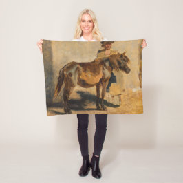 Cobertor De Velo Pastor com cavalo (arte equina)