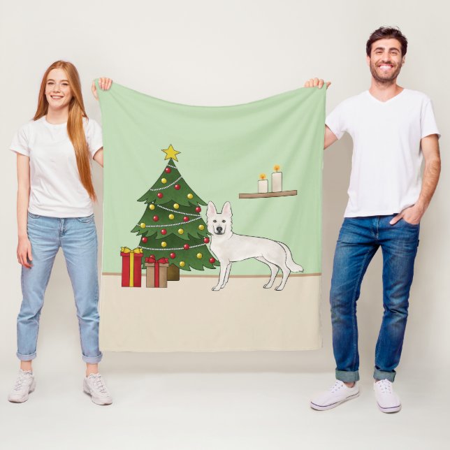 Cobertor De Velo Pastor Suíço Branco Árvore de Natal (In Situ)