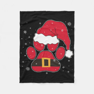 Cobertor De Velo Patas Chapéu de Papai Noel Cachorro Gato Pata Nata
