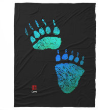 Patas de urso do verde azul - grande cobertura do