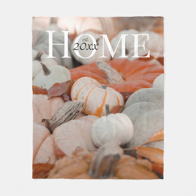 Cobertor De Velo Patch de Pumpkin Multicolorido Personalizado (Frente)