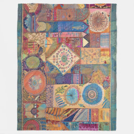 Cobertor De Velo Patchwokr Mandala Fleece Blanket