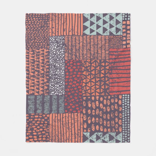 Cobertor De Velo Patchwork boêmia: design sem costura desenhada à m (Frente)