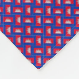 Cobertor De Velo Patchwork Cambodja Flag Pattern