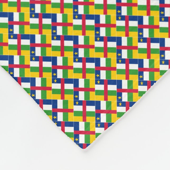 Cobertor De Velo Patchwork Central African Republic Flag Patterno (Quina)