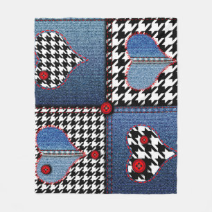 Cobertor De Velo Patchwork de Denim: padrão de Tecido sem falhas