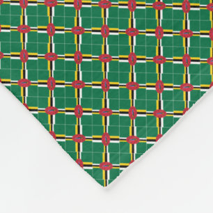 Cobertor De Velo Patchwork Dominica Flag Patterno