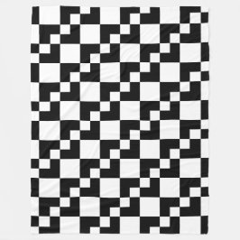 Cobertor De Velo Patchwork Domino - Preto e Branco