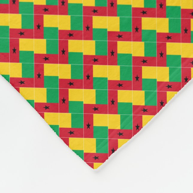Cobertor De Velo Patchwork Guiné-Bissau Flag Patterno (Quina)