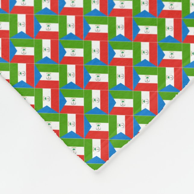 Cobertor De Velo Patchwork Guiné Equatorial Flag Standard (Quina)