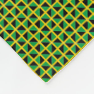 Cobertor De Velo Patchwork Jamaica Flag Pattern