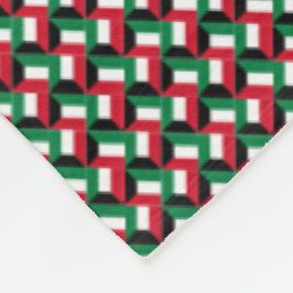 Cobertor De Velo Patchwork Kuwait Flag Patterno