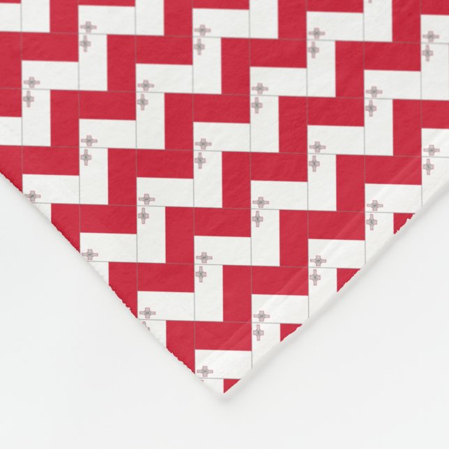 Cobertor De Velo Patchwork Malta Flag Pattern (Quina)