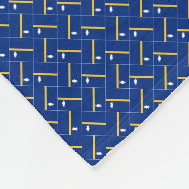 Cobertor De Velo Patchwork Nauru Flag Pattern (Quina)